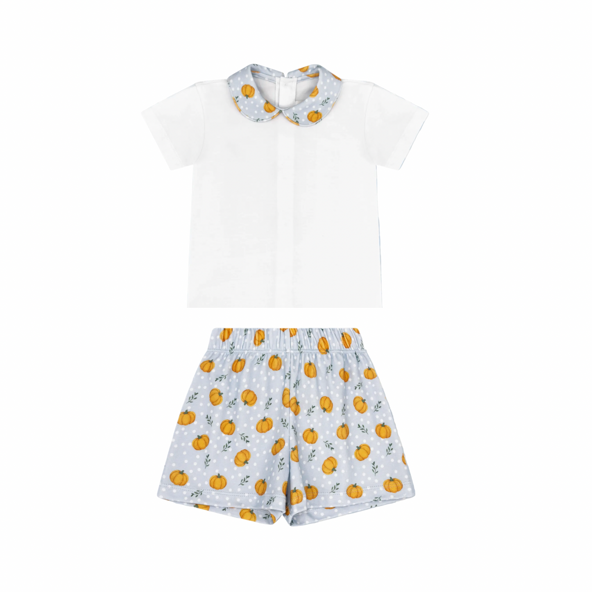 Lullaby Set Sibley Shirt and Stewart Short- Pumpkin Patch Delight