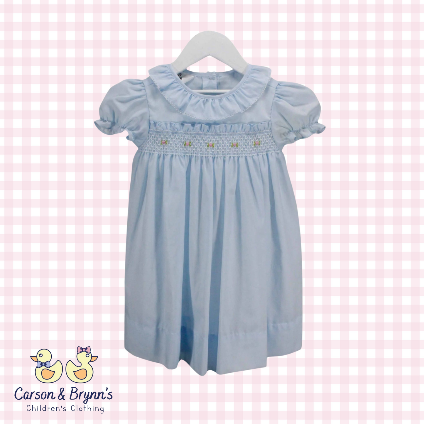 Light Blue Blossom Garland Claire Dress