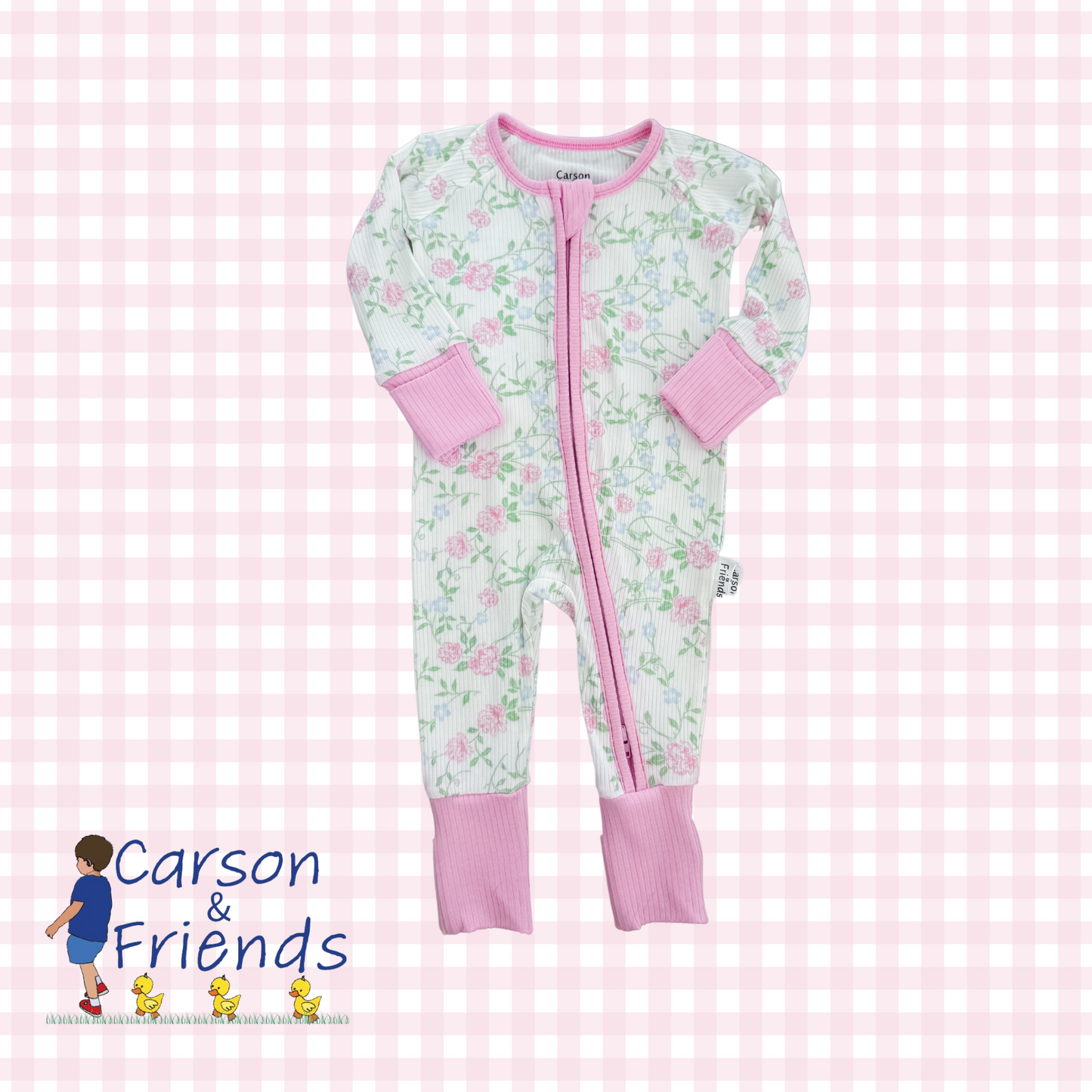 Carson and Friends Chintz Floral Ribbed Bamboo Viscose Zippy