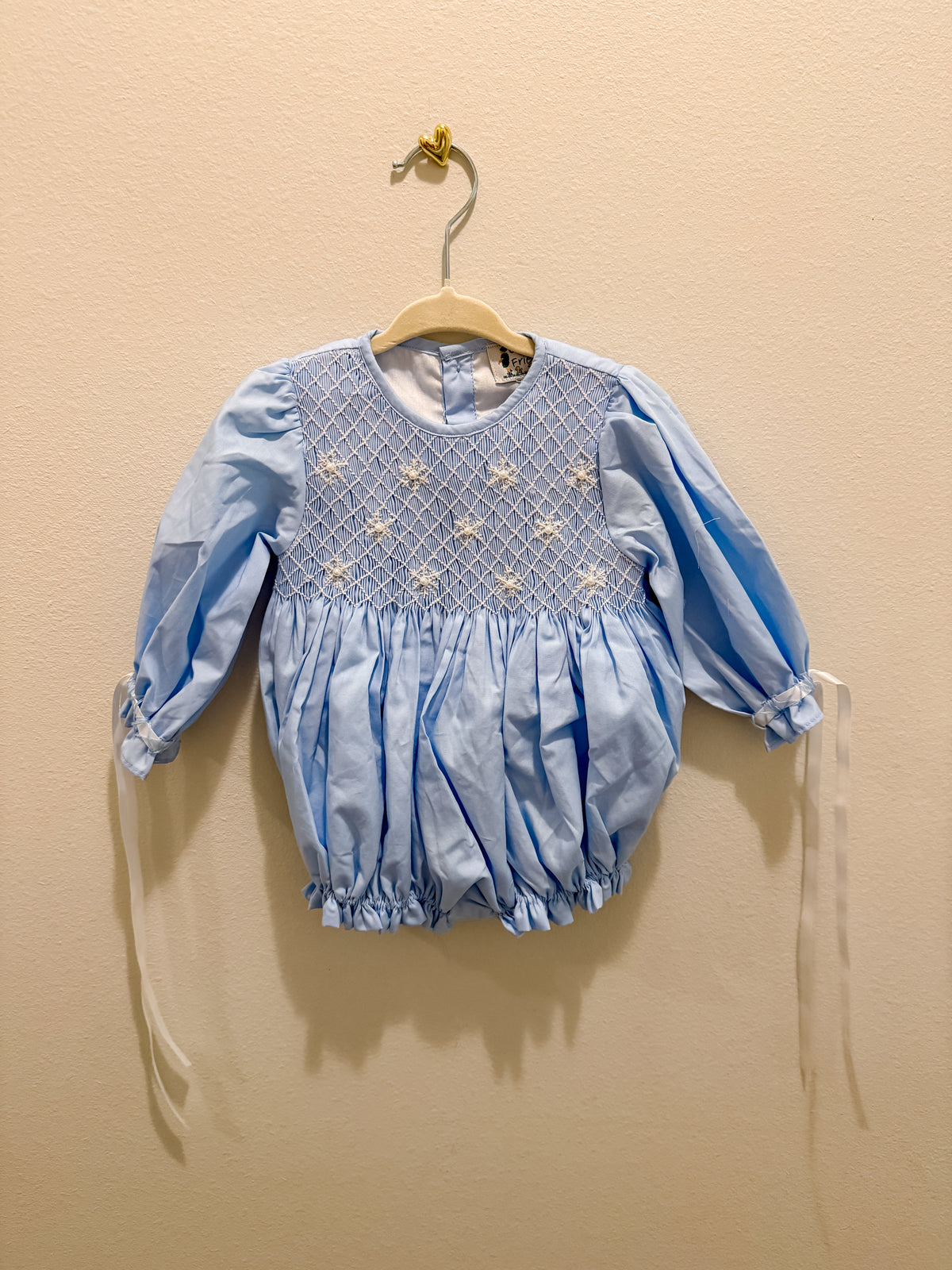 Carson & Friends Snowflakes and Pearls Smocked Bubble