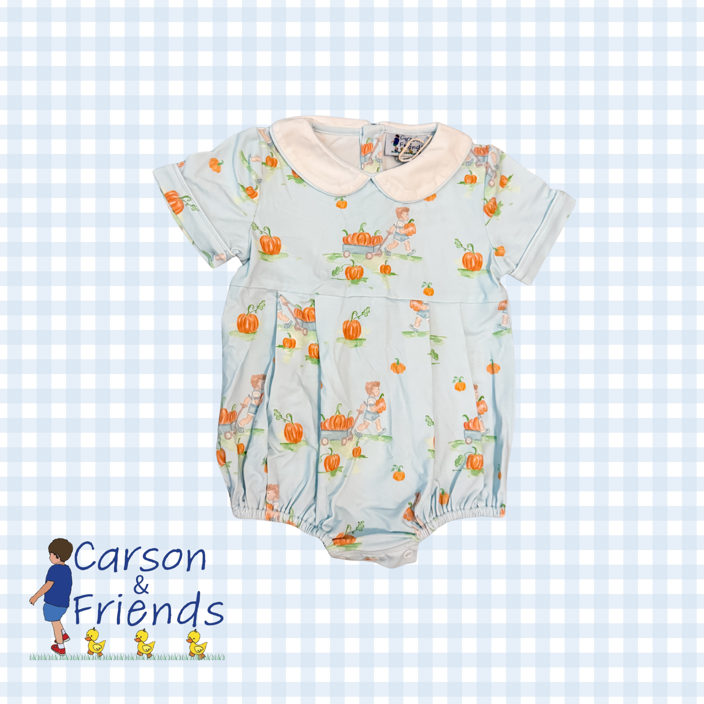 Carson and Friends Pumpkin Patch Bubble- Blue