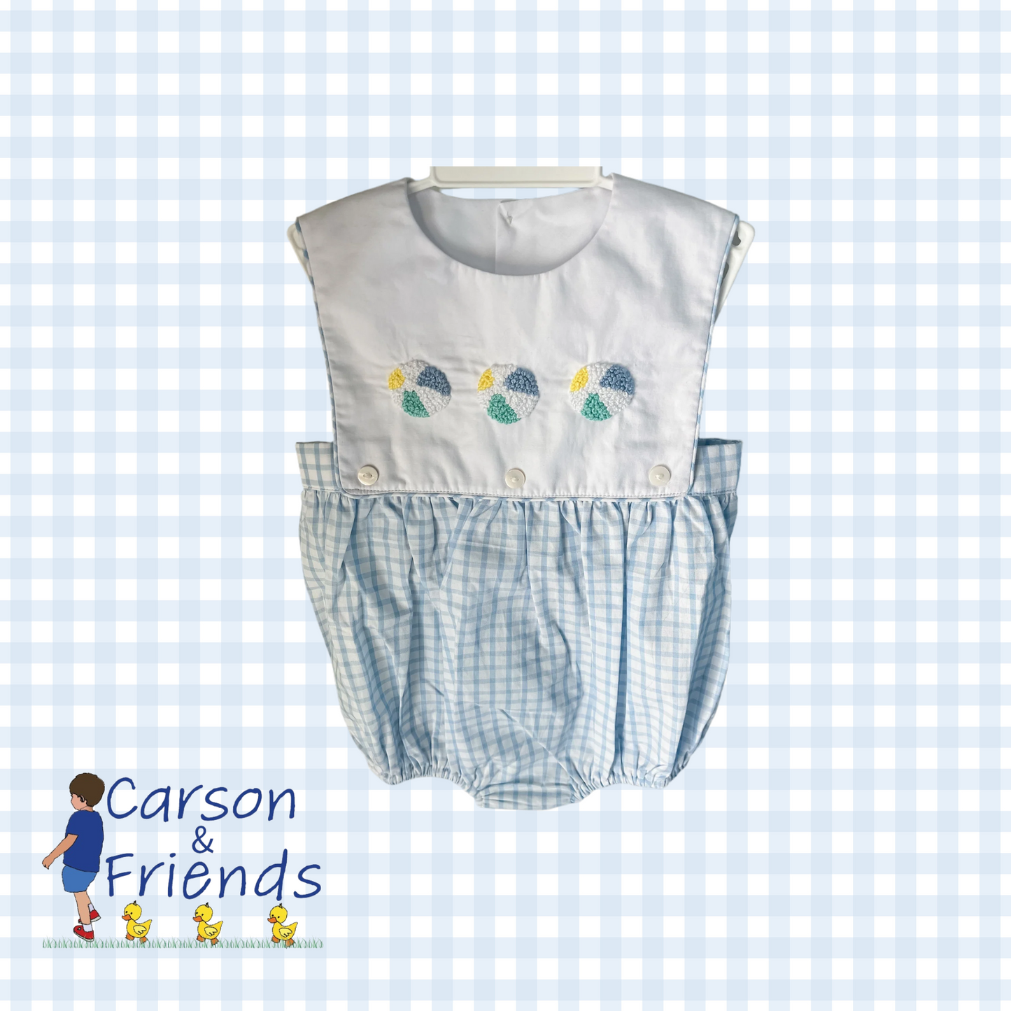 Carson and Friends Beach Ball French Knot Bubble- Blue