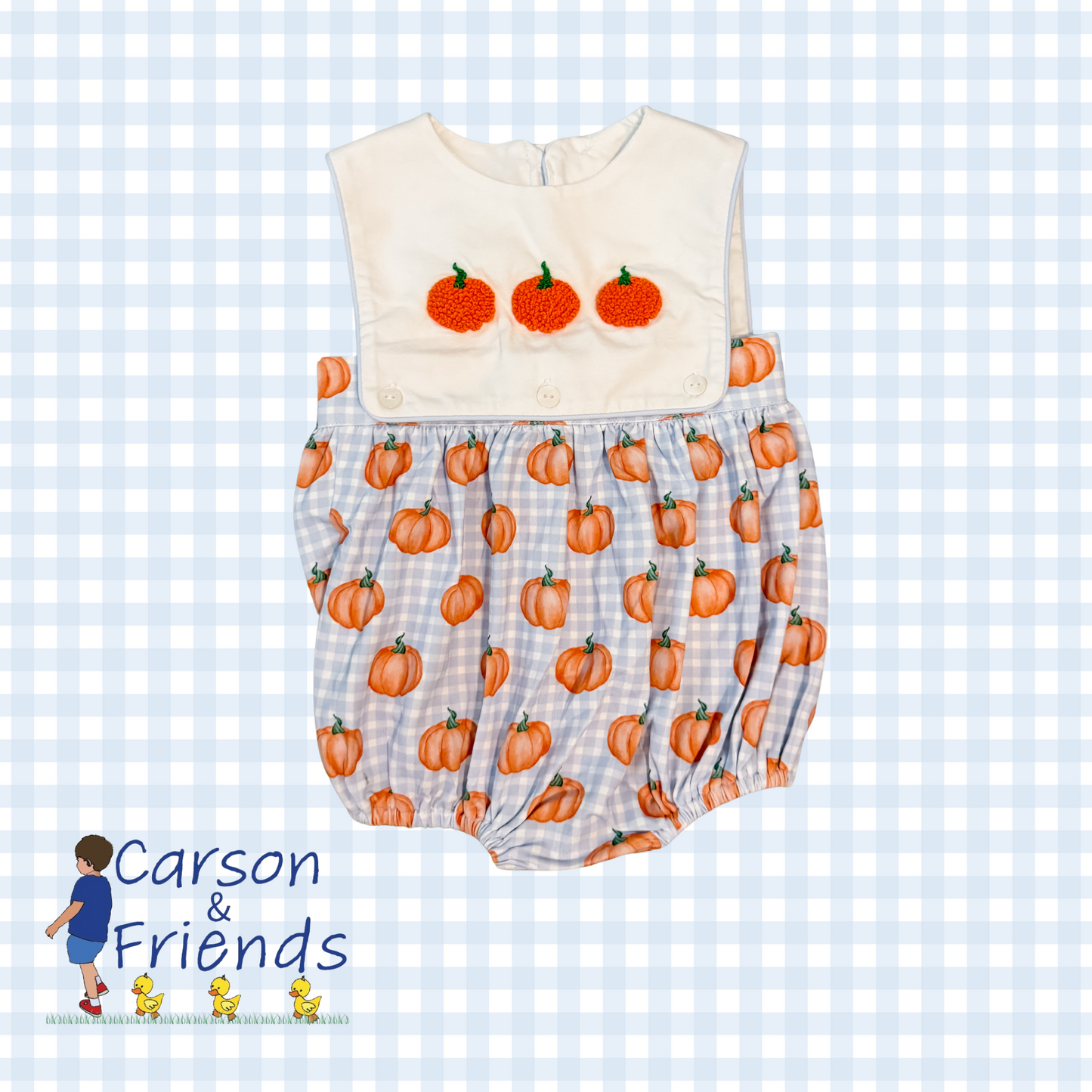 Carson and Friends French Knot Pumpkins Bubble