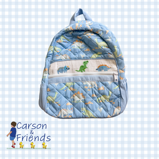 Carson and Friends Smocked Dino Backpack
