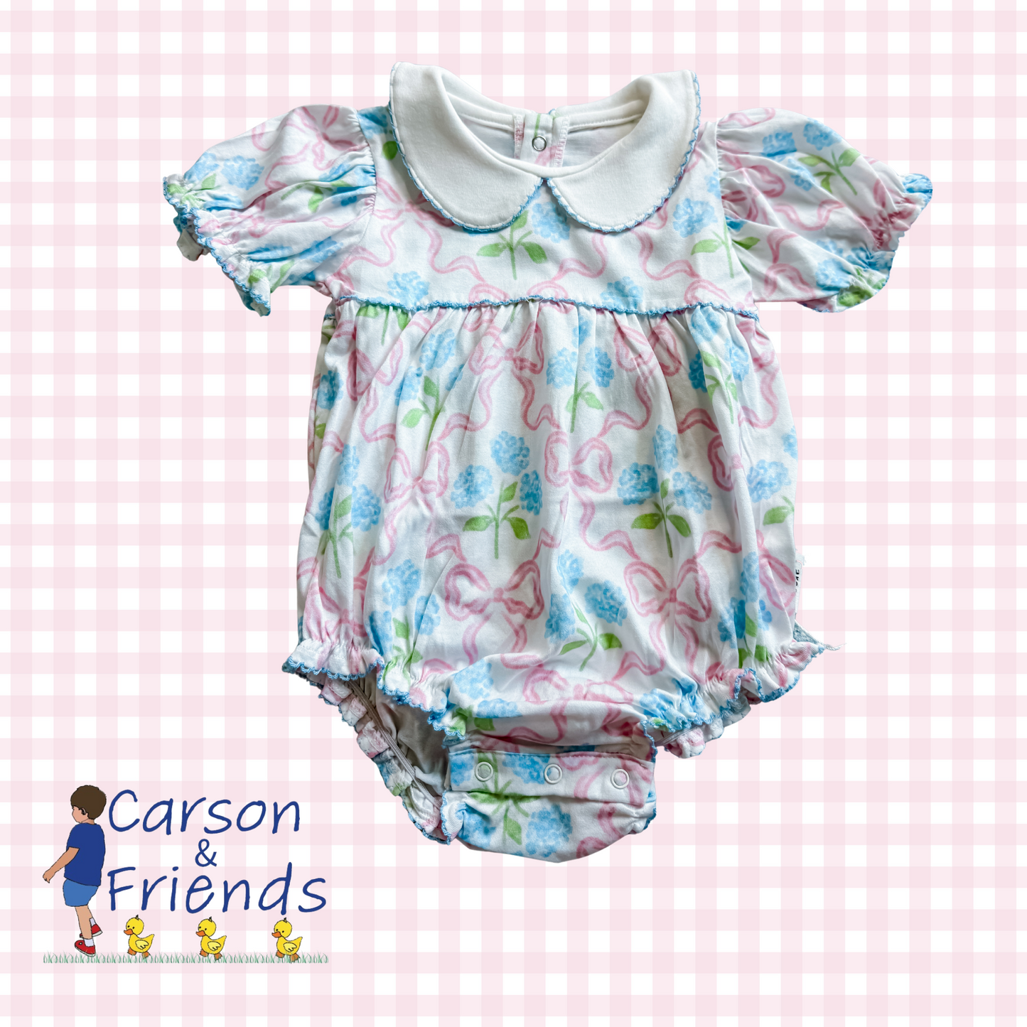Carson and Friends Hydrangea Bow Trellis Bubble
