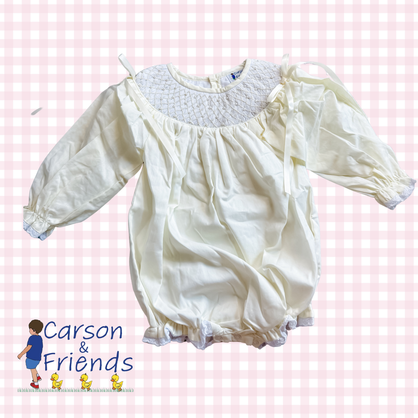 Carson and Friends Yellow Bubble with Ribbon and Pearls