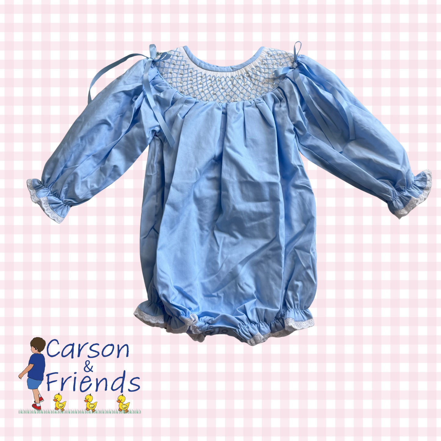 Carson and Friends Blue Bubble with Ribbon and Pearls