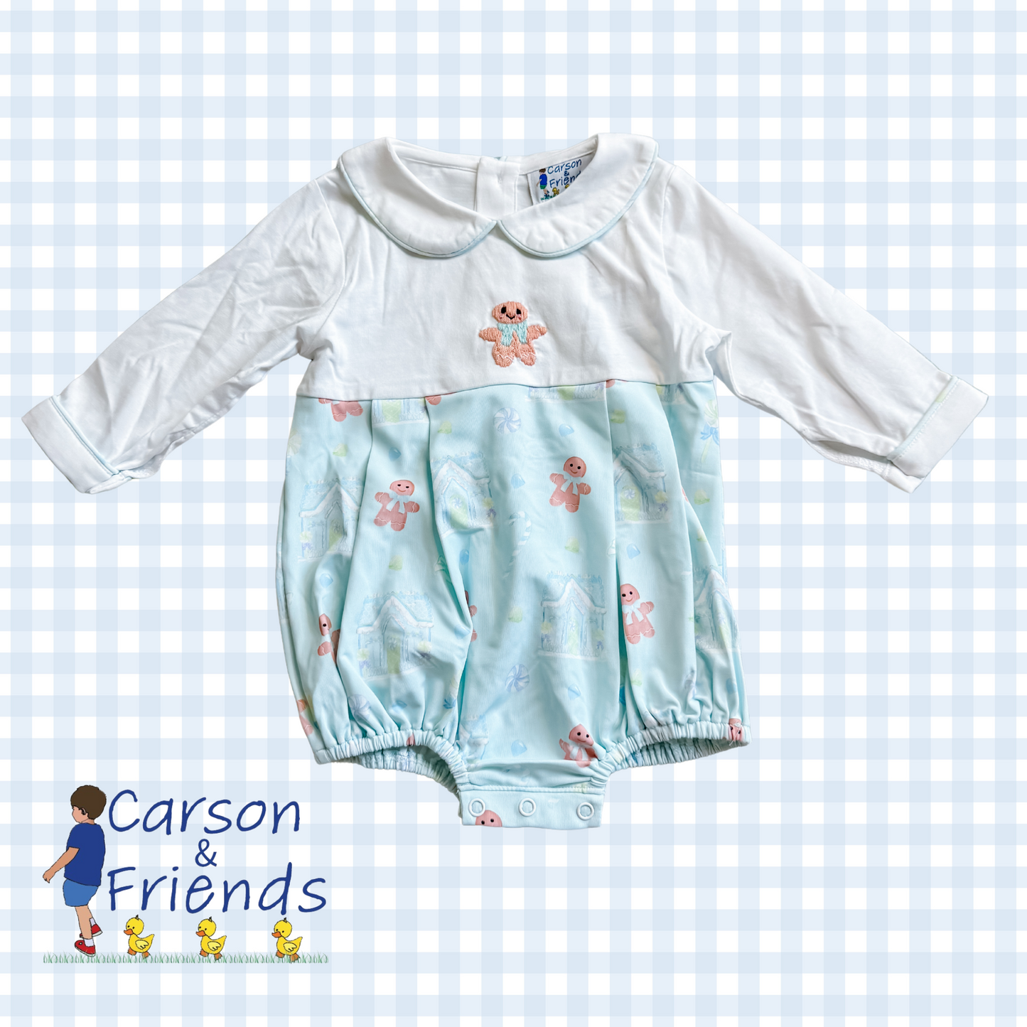 Carson and Friends Gingerbread Bubble- Blue