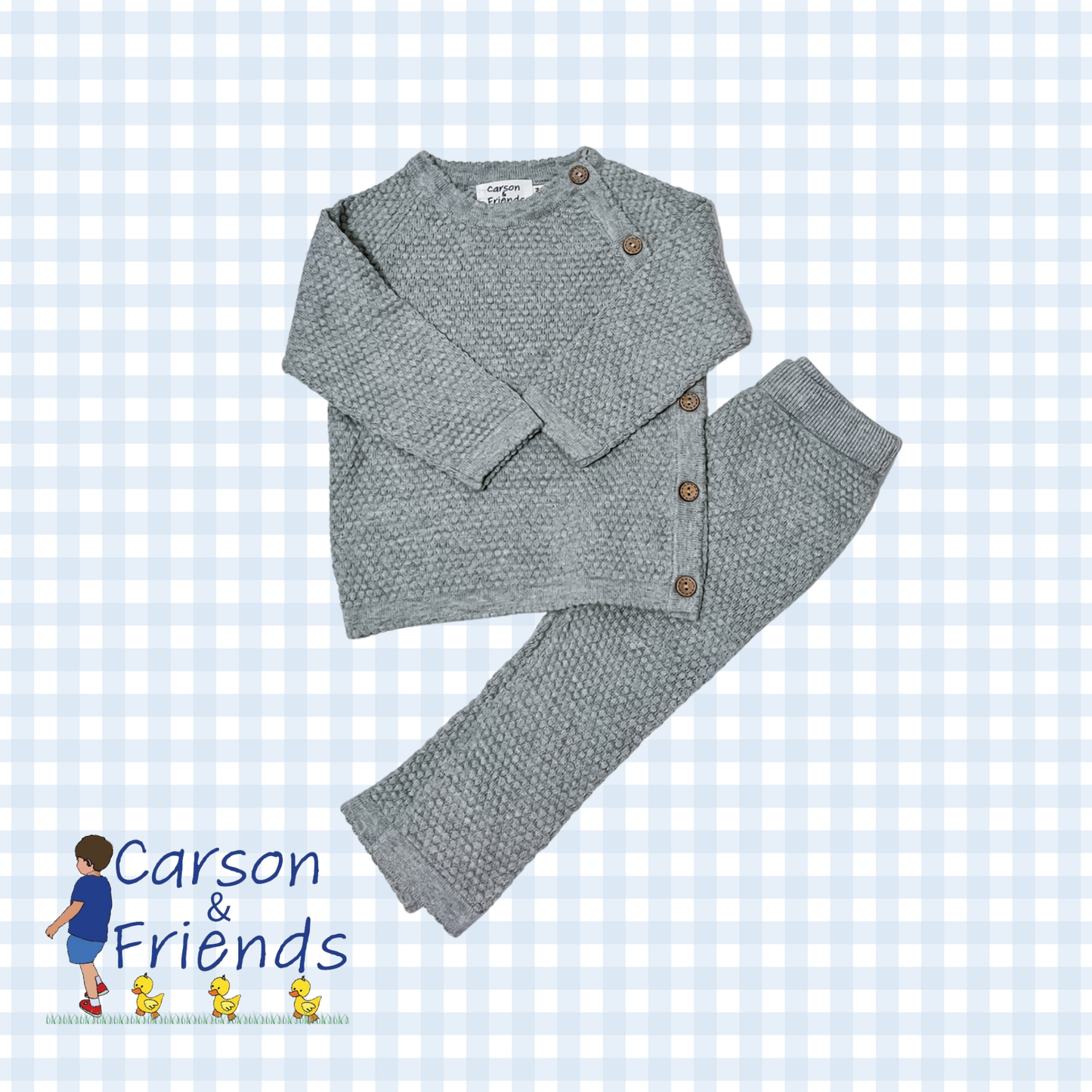 Carson and Friends Gray Sweater Set
