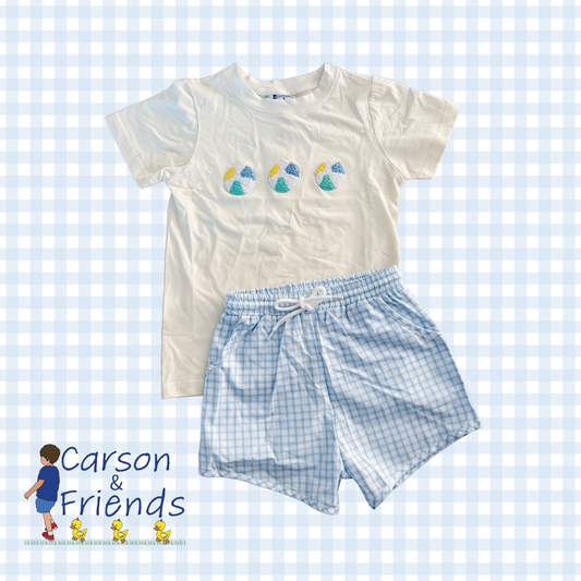 Carson and Friends French Knot Beach Balls Short Set