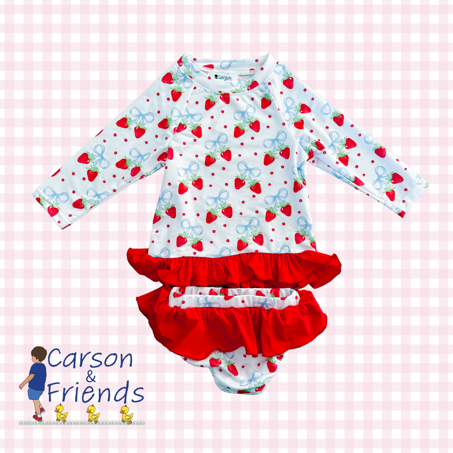 Carson and Friends Berries and Bows Swim Set