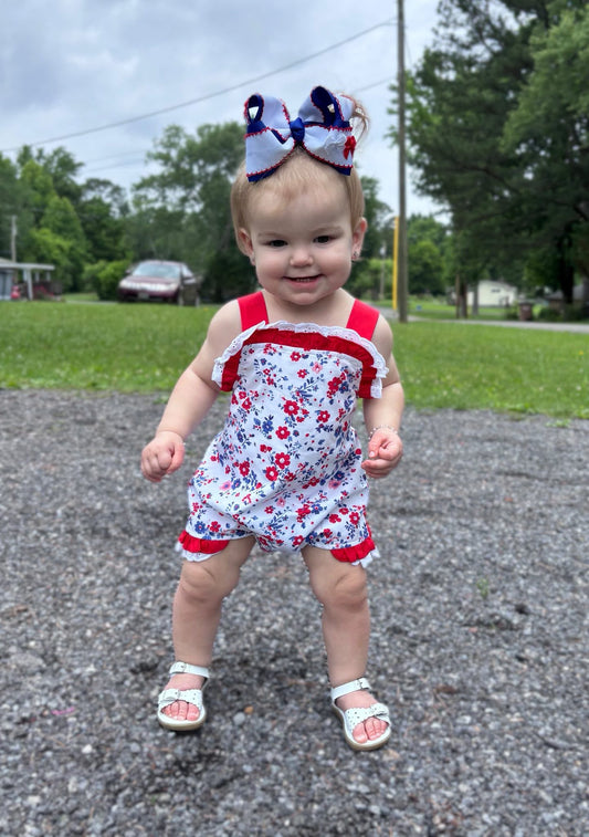Carson and Friends Liberty Floral Sunsuit