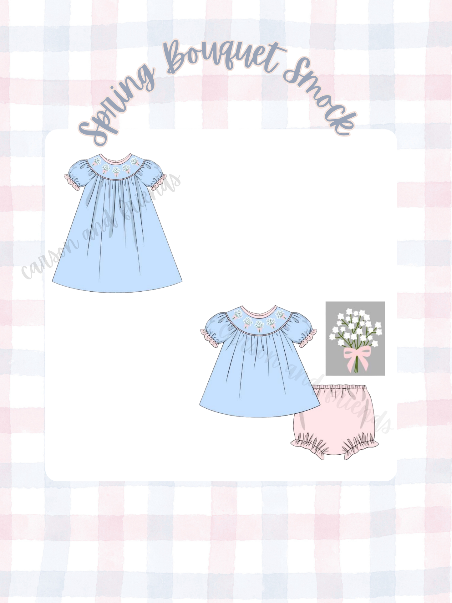 Carson and Friends Spring Bouquet Smocked Dress