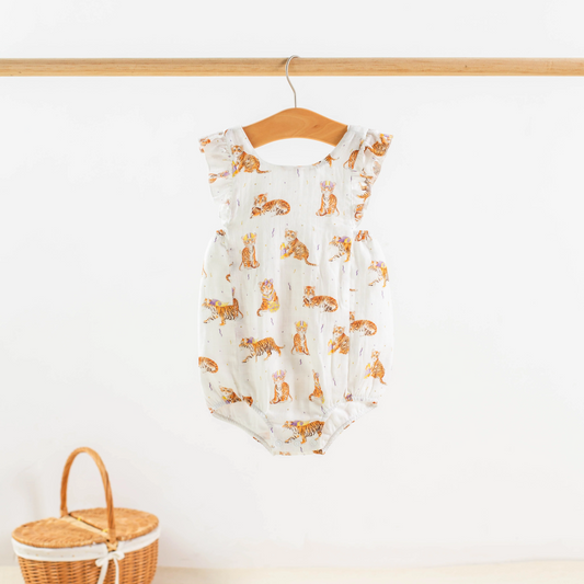 Louisiana Tigers Organic Muslin Sunsuit