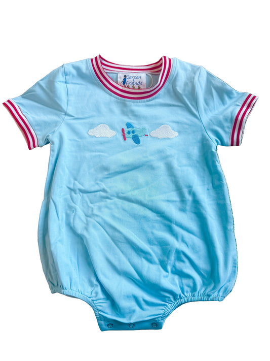 Carson and Friends Airplane Embroidered Bubble