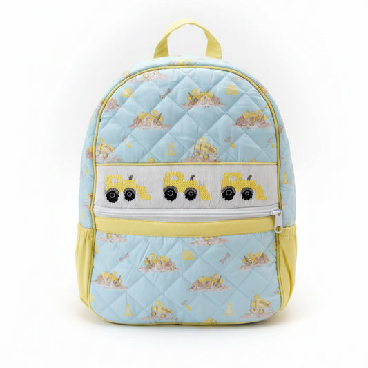 Carson and Friends Construction Trucks Smocked Backpack