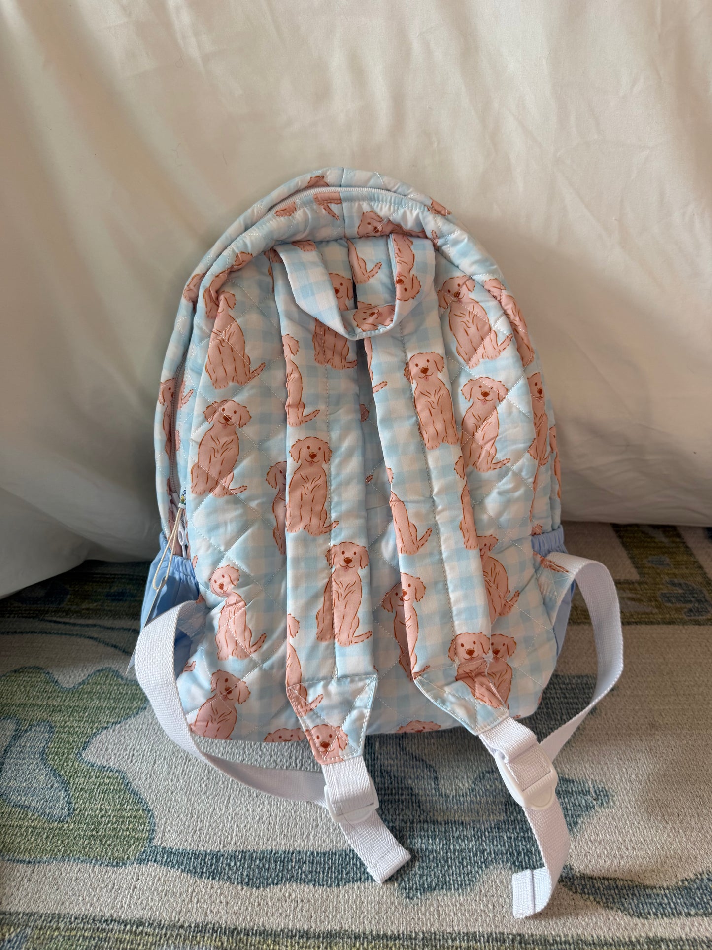 Carson and Friends Blue Goldendoodles Smocked Backpack