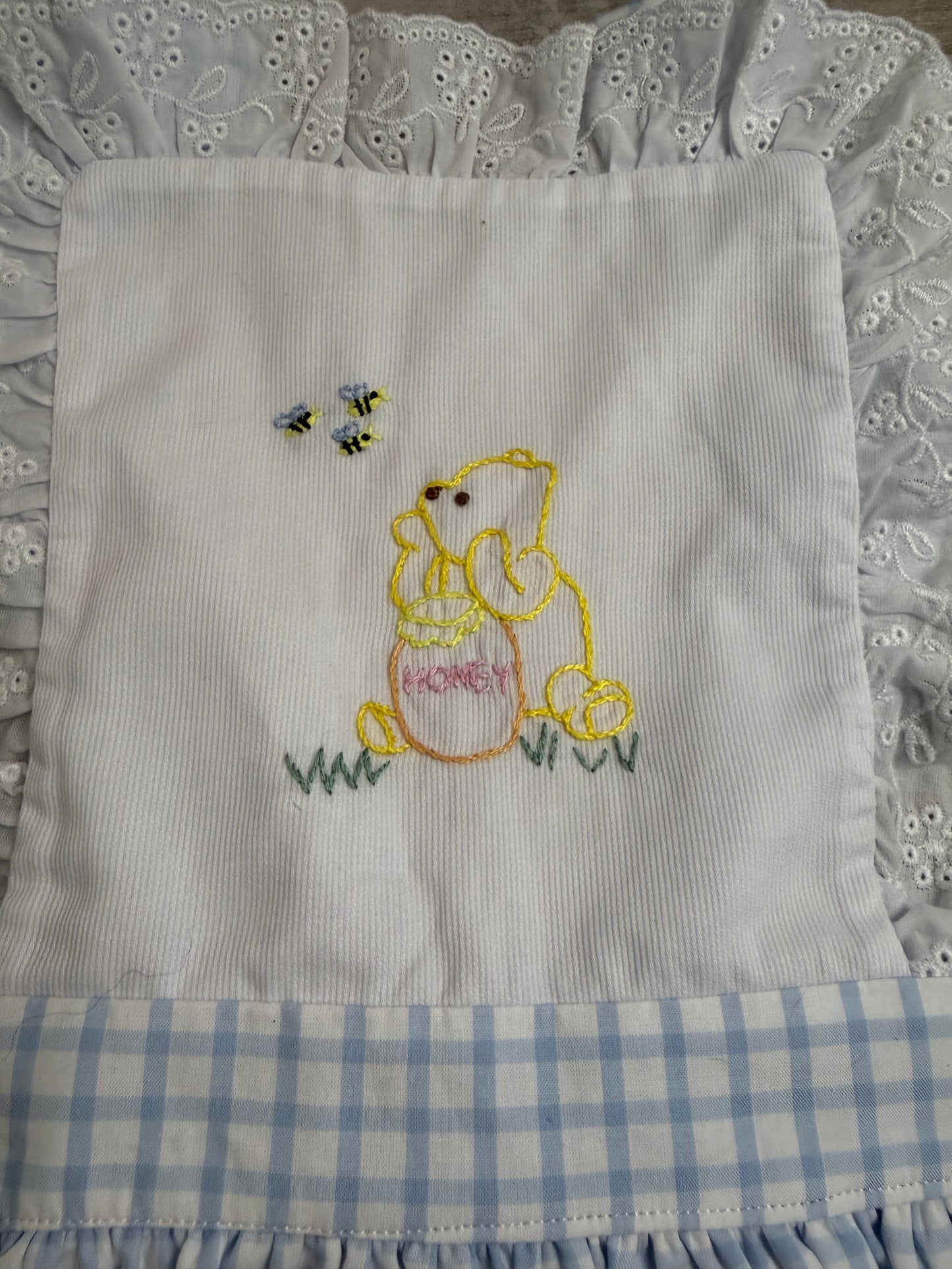 Carson and Friends Honey Bear Hand Embroidered Sunsuit