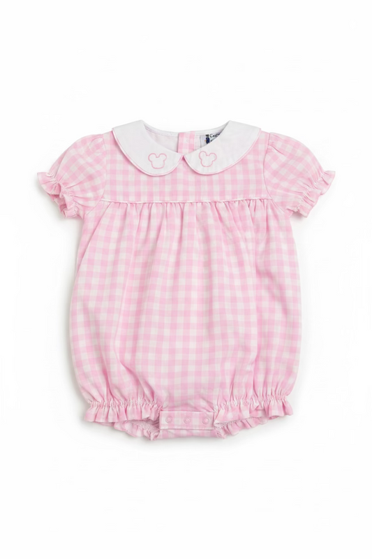 Carson and Friends Gingham Mouse Bubble- Pink