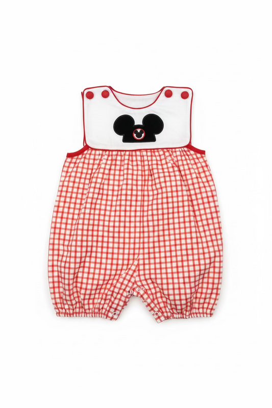 Carson and Friends Mouse Ears Appliqué Bubble Romper