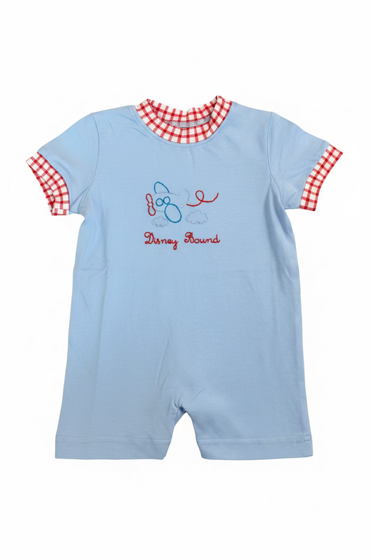 Carson and Friends Going to the Mouse Hand Embroidered Romper