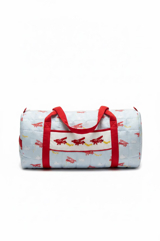 Carson and Friends Airplanes Smocked Duffel