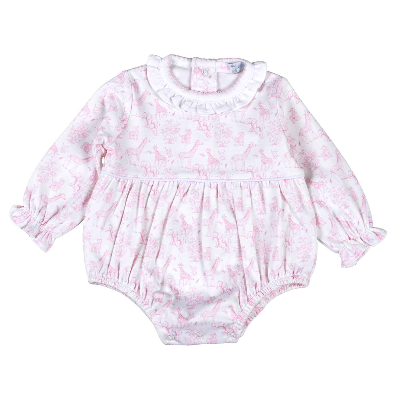 Baby Loren Pink Baby Safari Pima Bubble