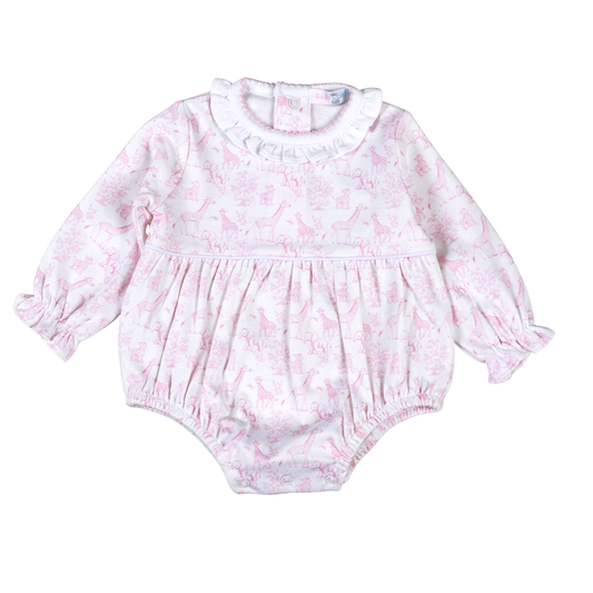 Baby Loren Pink Baby Safari Pima Bubble