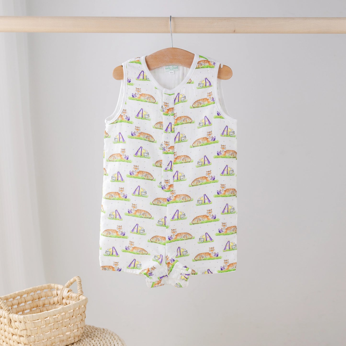 Nola Tawk Mascot Mania in Louisiana Organic Muslin Shortall