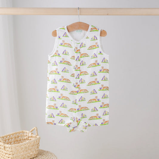 Nola Tawk Mascot Mania in Louisiana Organic Muslin Shortall