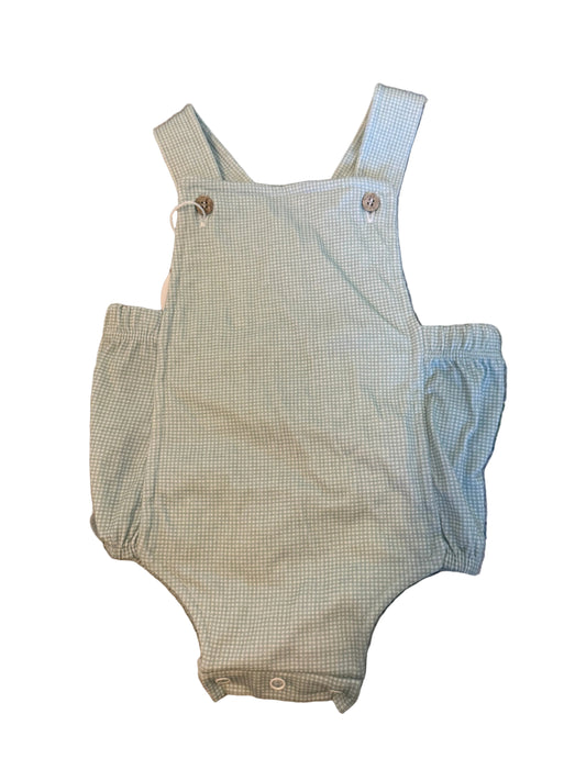 Babidu Baby Boys Green Gingham Sunsuit