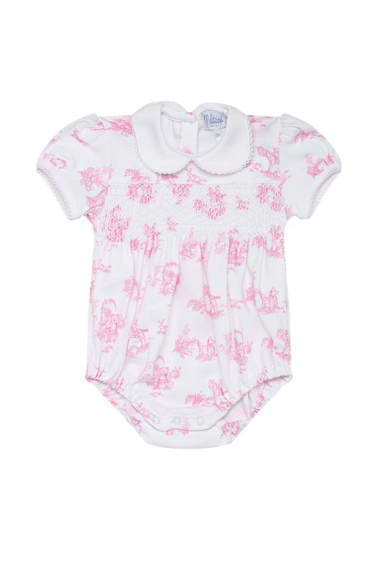 Nellapima Pink Toile Smocked Bubble