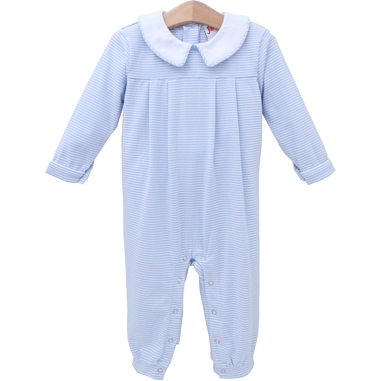 Henry Romper- Light Blue Stripe