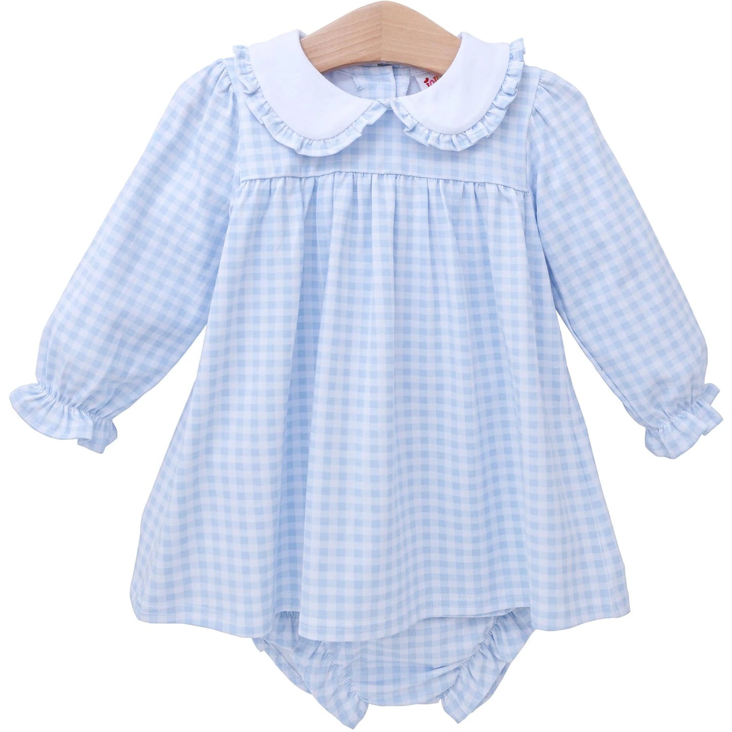 Catherine Diaper Set- Light Blue Gingham