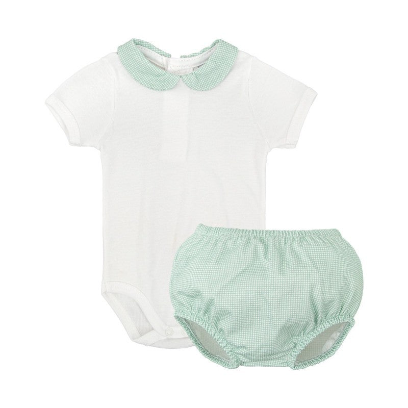 Babidu Onesie and Bloomer Set- Green