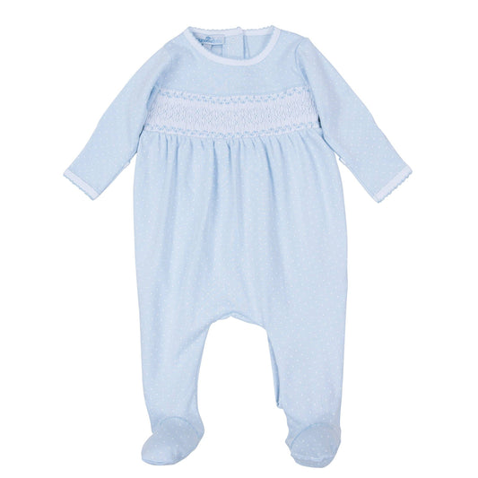 Magnolia Baby - Simply Sweet Smocked Footie - Light Blue