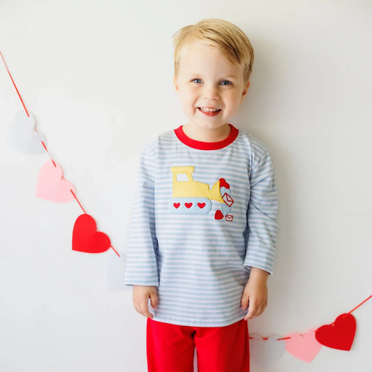 Loads of Love Shirt and Red Knit Pants