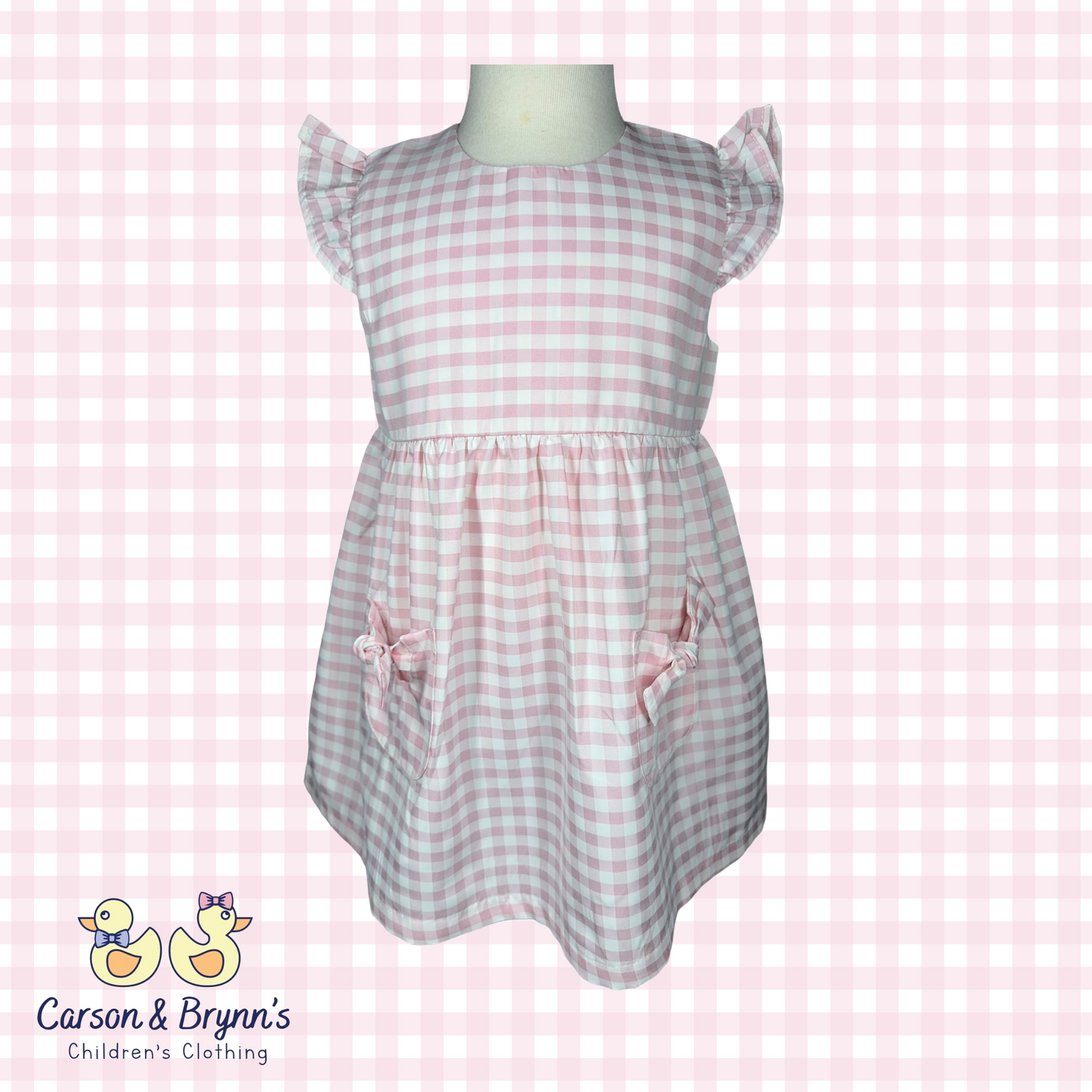 Harley Dress- Pink Gingham