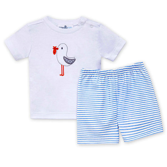 Magnolia Baby Seabird Shores Applique Short Set
